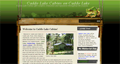 Desktop Screenshot of caddolakecabins.com