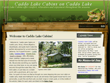 Tablet Screenshot of caddolakecabins.com